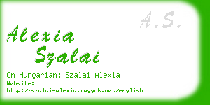 alexia szalai business card
